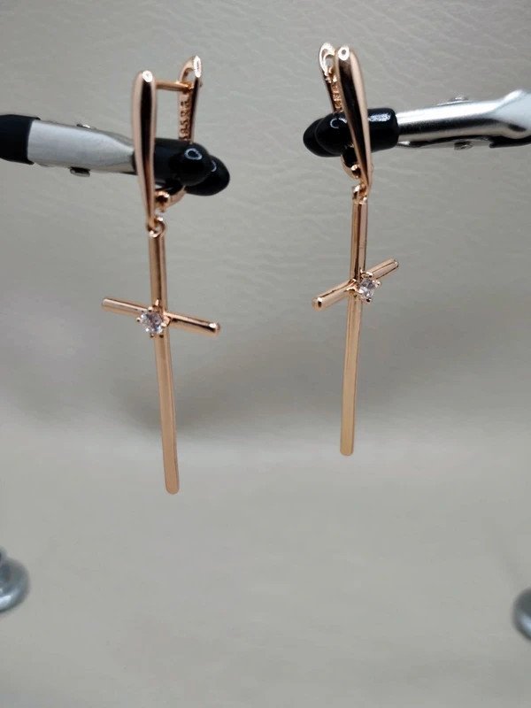 Rožinio Aukso Kryžiaus Auskarai - Image 3